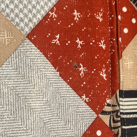 Vintage 70s Melissa Lane Patchwork Jumpsuit High Waist Tie Front Long Sleeve Mod - Picture 7 of 8